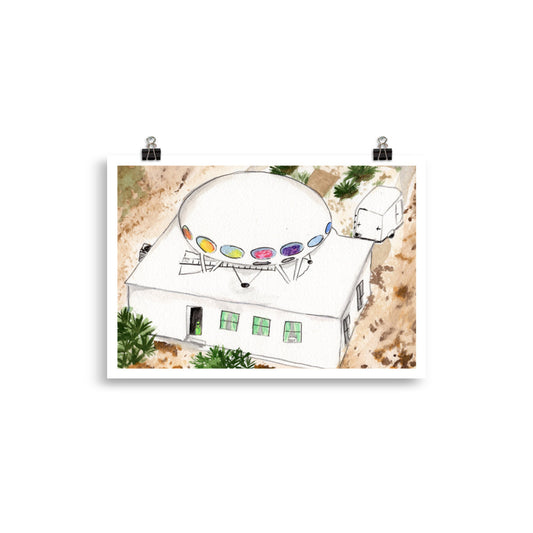 UFO House Pensacola Beach Watercolor Print